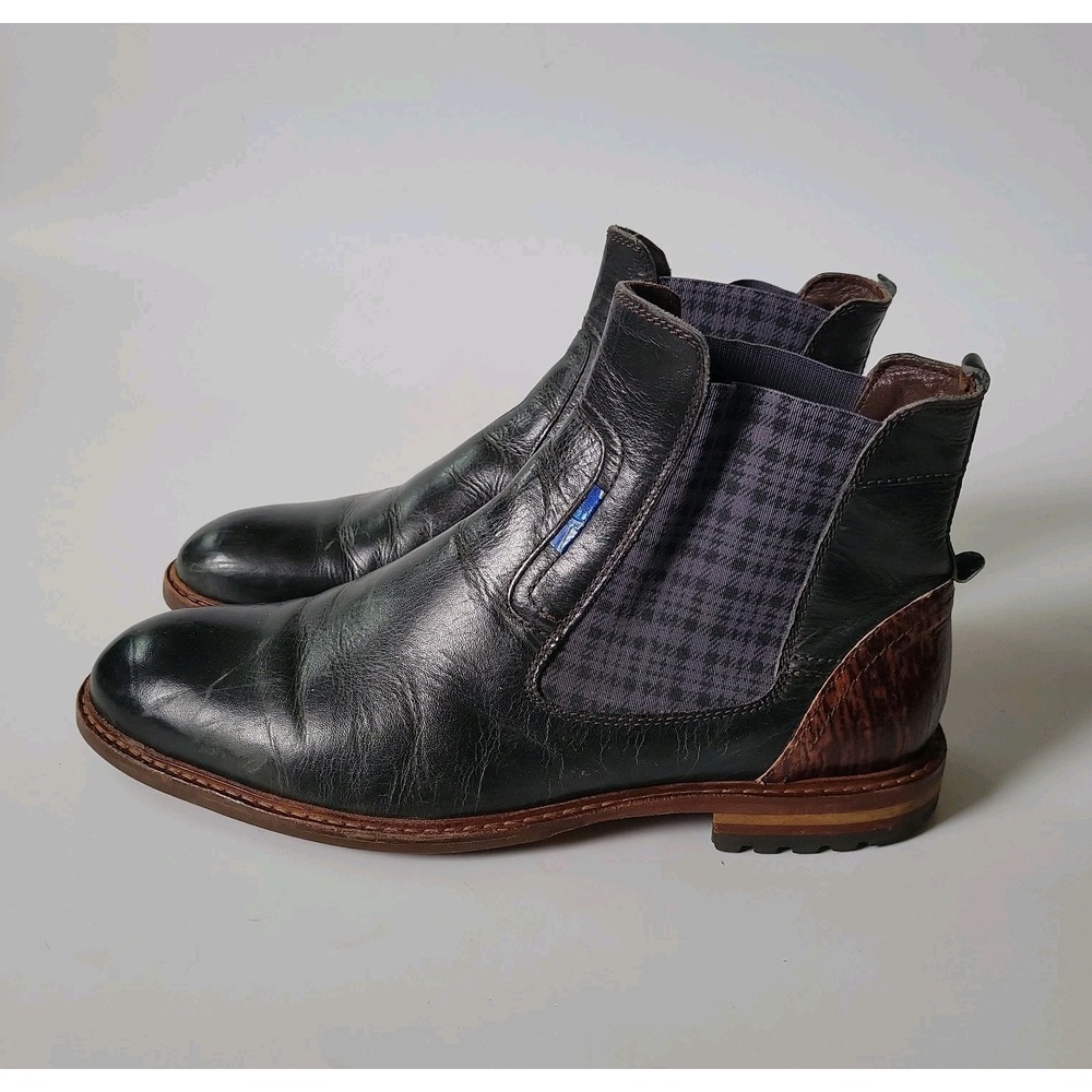 Floris Van Bommel Chelsea Boots 8.5H Genuine Leather Academia Casual Chic Preppy